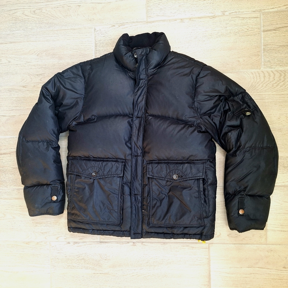 GAP Women's Black Heavy Down Puffer Nylon Ski Jacket With Pockets Size Small